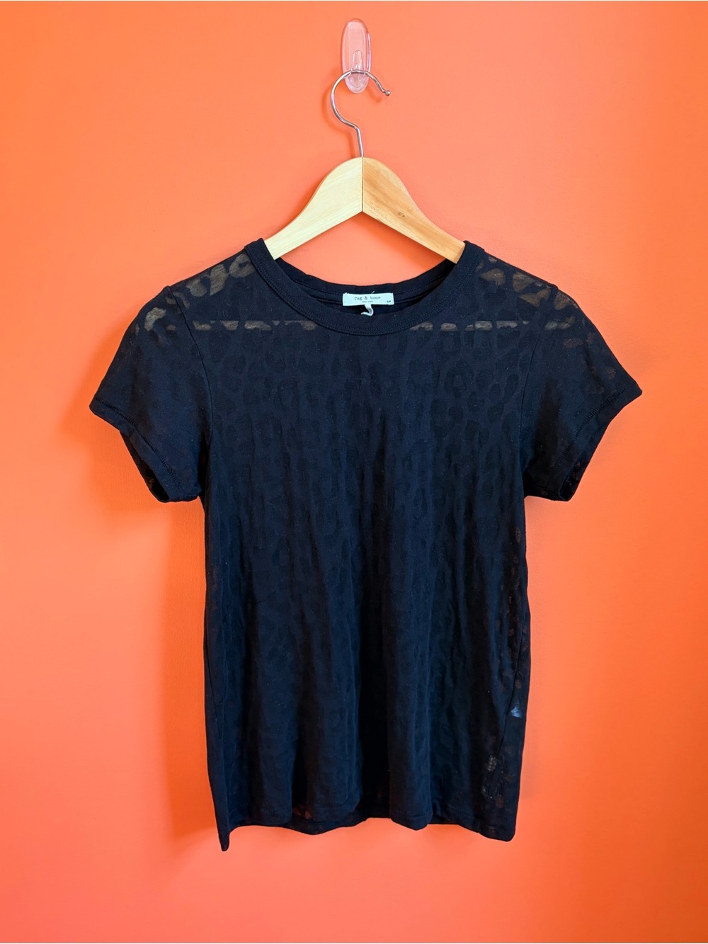 Punk Indie Baddie Leopard Semi-Sheer rag & bone T-Shirt